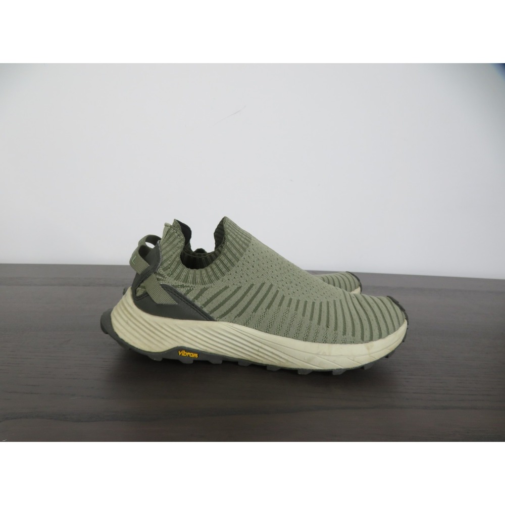 Merrell Embark Moc Shoes Womens 8 Green Trail Hiking Vibram Slip On J067232